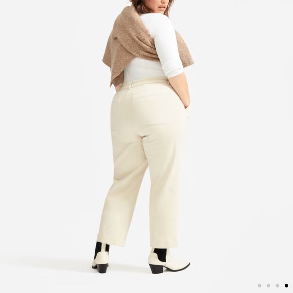 Everlane The Straight-Leg Crop Pant in Bone White - Picture 2 of 8